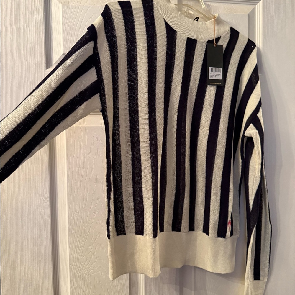 Scotch &Soda - Striped Black and White Women's Sweater